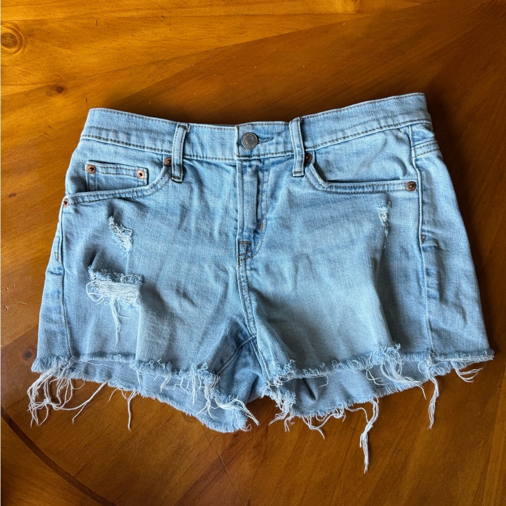 GAP Blue Jean Shorts Distressed Cut-Off Style
